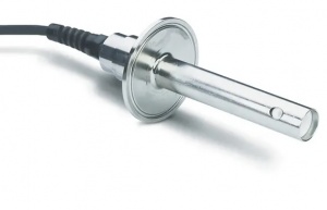 Sensor de conductividad de contacto con conexión Triclamp de 1.5 pulgadas, rango de 0 a 100uS/cm,  con gateway para señal digital.  