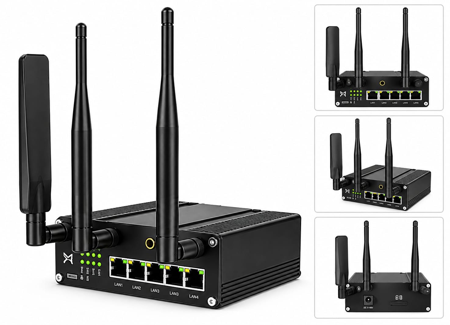 Router Industrial UR35, con RS232, 3G/4G, WIFI, LAN-Poe y GPS - ELICROM