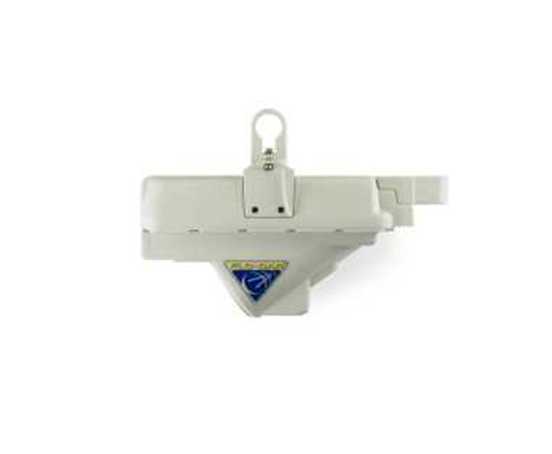 Sensor flujo AV Flo-Darr - ELICROM White ceiling-mounted projector bracket with an adjustable arm and hanging hook attachment