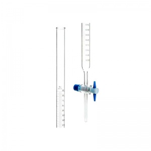 Bureta 25 ml clase A con llave de paso de PTFE 