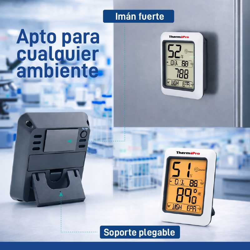 Termohigrómetro digital para interiores y monitor de humedad con bluetooth - Imagen 4
