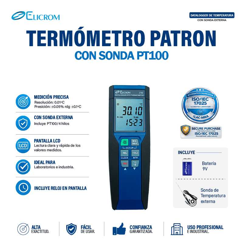 Termómetro patrón 0.01 °C con RTD - Imagen 2