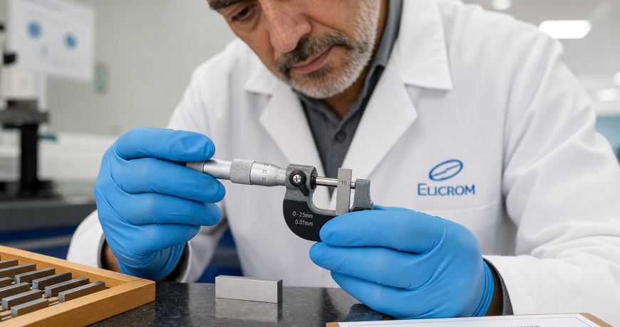 Tecnico ELICROM calibrando