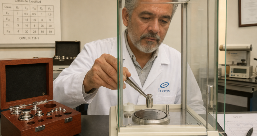 Tecnico ELICROM calibrando