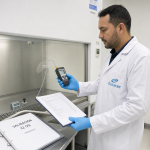 Tecnico ELICROM en validacion de areas limpias